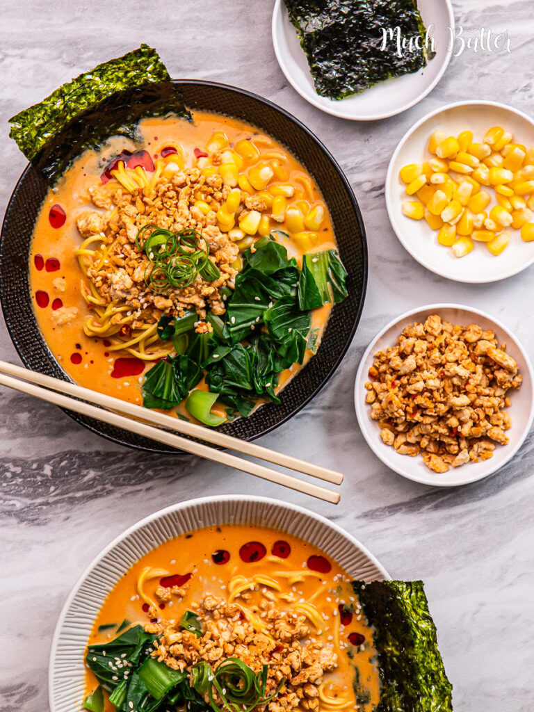 Make this spicy Tan Tan Ramen at home with rich sesame broth, bold chili flavors, creamy soybean milk, and tender ground chicken.