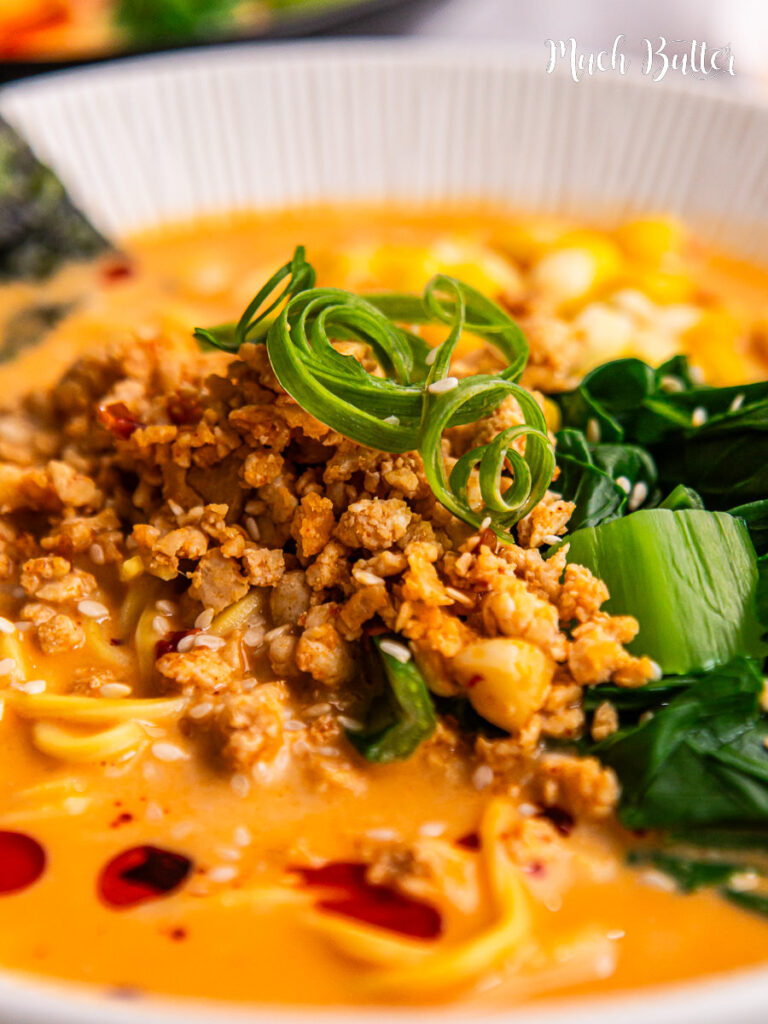Make this spicy Tan Tan Ramen at home with rich sesame broth, bold chili flavors, creamy soybean milk, and tender ground chicken.