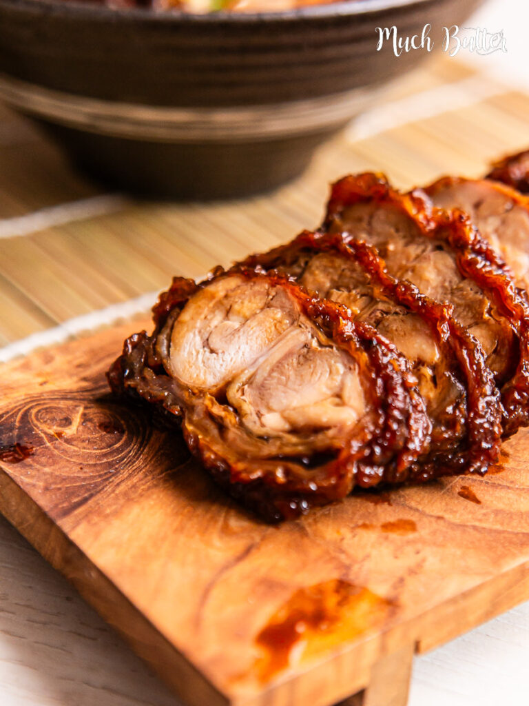Make your ramen topping with this Japanese chicken chashu! Tender,melt-in-the-mouth dish made with rolled chicken thighs and rich soy-based braising sauce.