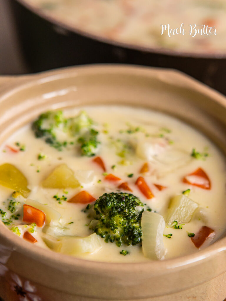 Creamy and satisfying, this is how my broccoli potato cheddar soup is explained! A comforting soup made with fresh veggies and cheese sauce.