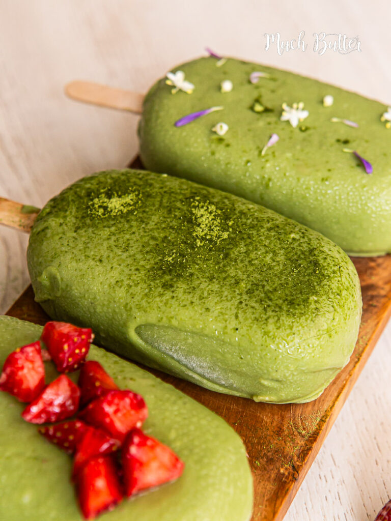 Make your Matcha Magnum Homemade Ice Cream Bars! Rich matcha flavor, creamy texture, and a crunchy shell in every bite make it indulgent!