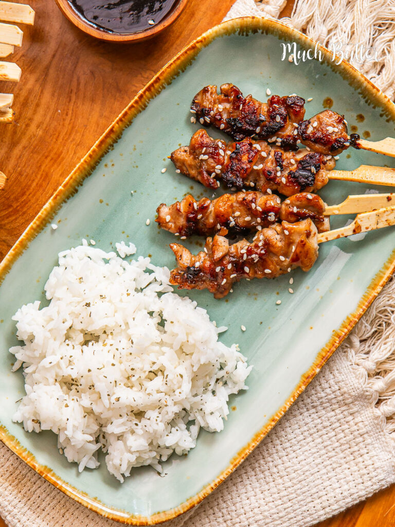 This Chicken yakitori recipe is an easy Japanese dish to make at home. bite-sized pieces of chicken that are grilled on skewers and coated in a sweet sauce