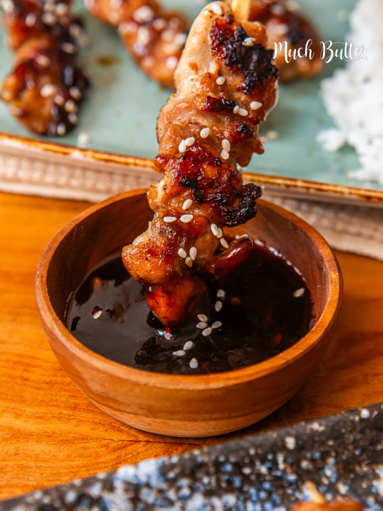This Chicken yakitori recipe is an easy Japanese dish to make at home. bite-sized pieces of chicken that are grilled on skewers and coated in a sweet sauce